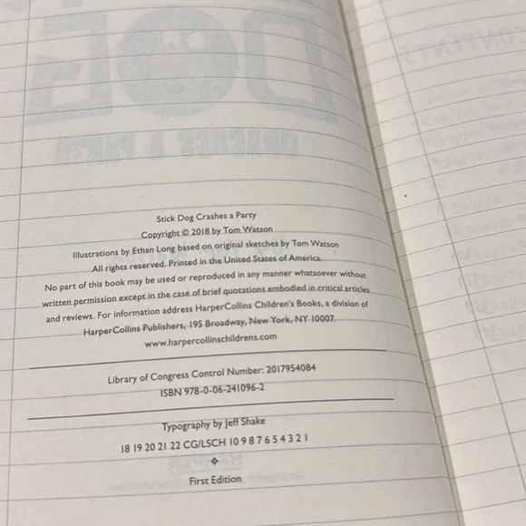 Stick Dog #8: Stick Dog Crashes A Party by Tom Watson - Hardcover Novel - Picture 8 of 12